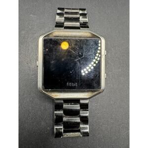 Fitbit Blaze Smart Fitness Watch Activity Tracker Black Silver Gunmetal Strap